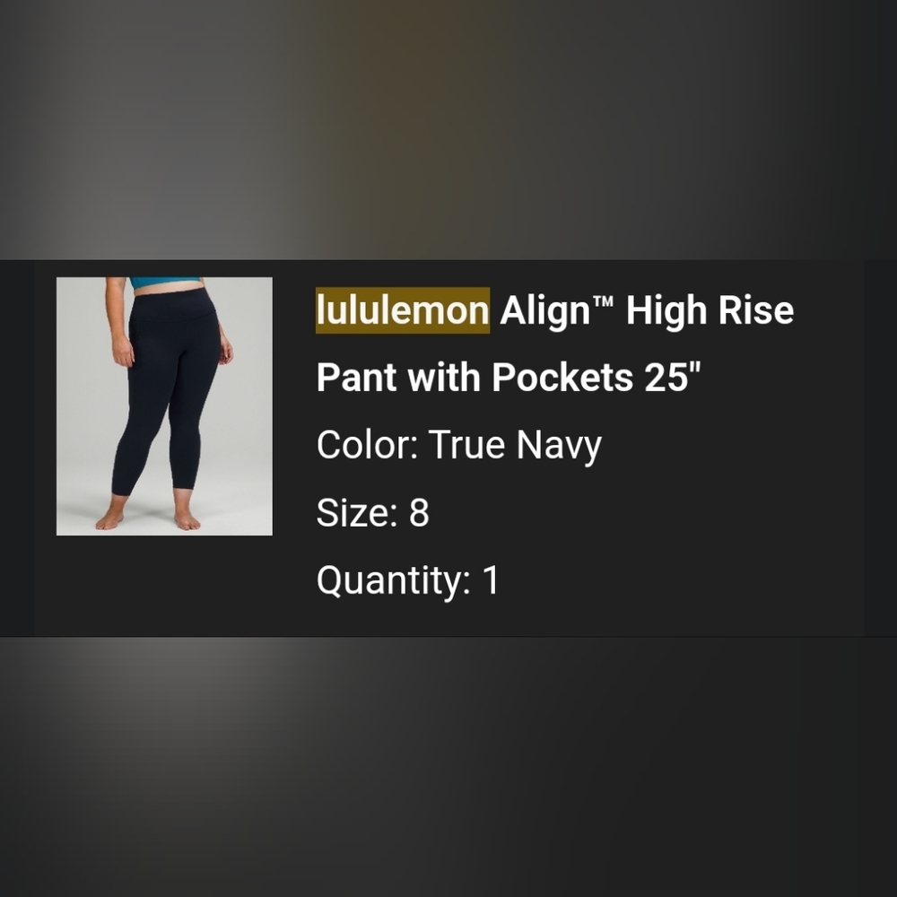 Lululemon leggings with pockets